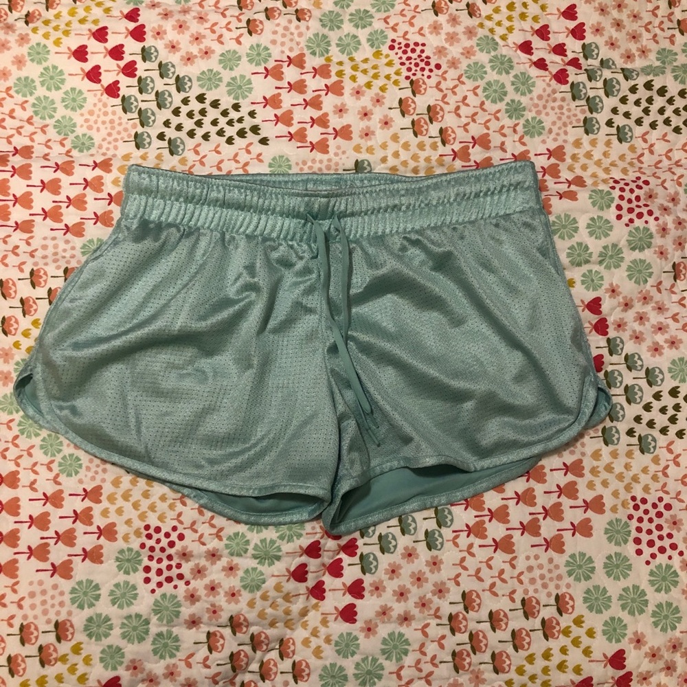 Beach by Exist Myrtle Beach Aqua Drawstring Shorts Girls Large
